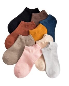MENLEE Girls Ankle Length Cotton Socks With Colourful Cute Colours Also for Women Low Cut Ankle socks Combo (Cotton blend) Pack of 5 (Colors May Vary)