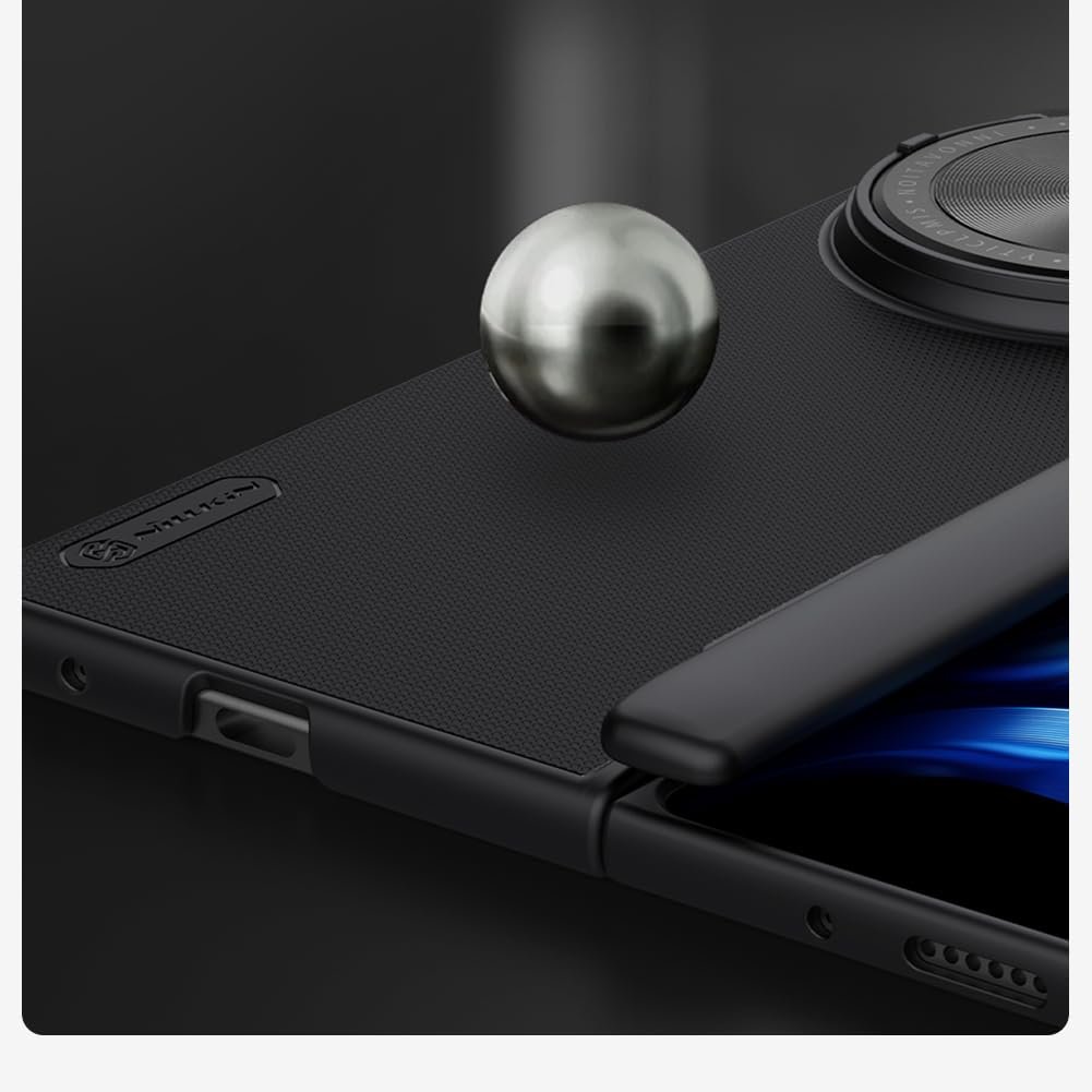 Nillkin Case for Vivo X Fold 3 Pro (8.03" Inch) Super Frosted Shield Prop Flip Style Lens Camera Protect Mobile Holder TPU + PC Wireless Charging Black Color - Image 8