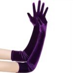 YUPPIN Long Velvet Elbow-Length Gloves for Women – Opera Style Satin Gloves, Black Bridal Wedding Dress Gloves, Flapper Party Evening Accessories YUPPIN Long Velvet Elbow-Length Gloves for Women – Opera Style Satin Gloves, Black Bridal Wedding Dress Gloves, Flapper Party Evening Accessories