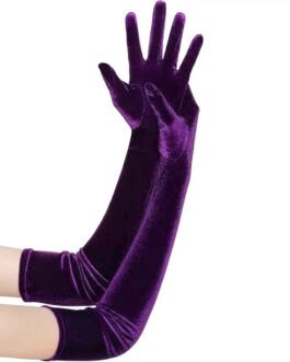 YUPPIN Long Velvet Elbow-Length Gloves for Women – Opera Style Satin Gloves, Black Bridal Wedding Dress Gloves, Flapper Party Evening Accessories YUPPIN Long Velvet Elbow-Length Gloves for Women – Opera Style Satin Gloves, Black Bridal Wedding Dress Gloves, Flapper Party Evening Accessories