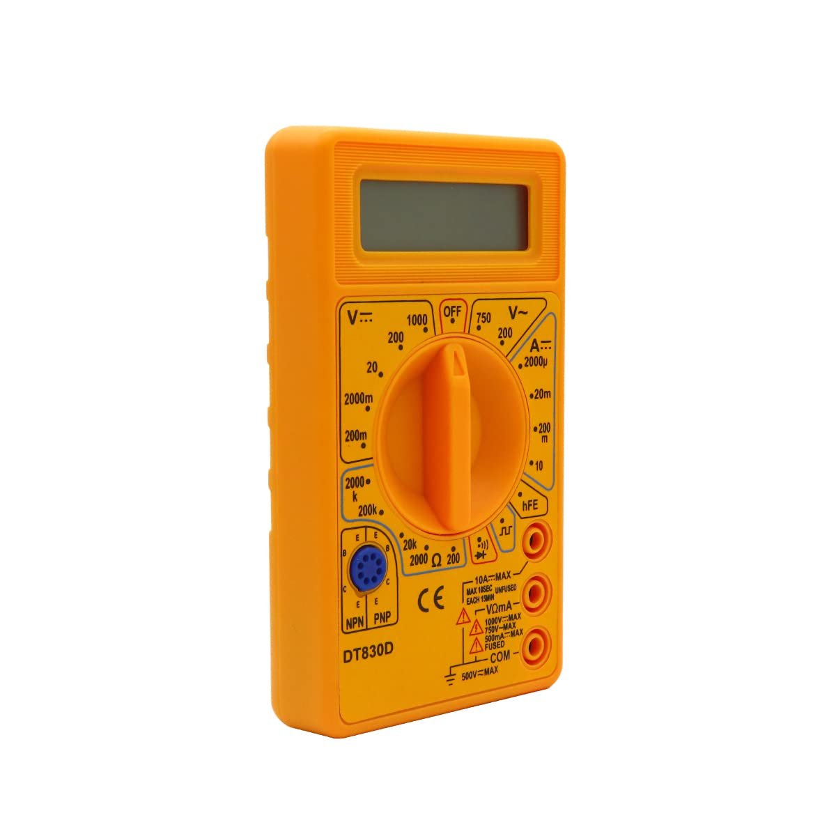 Electronic Spices Small Digital Multimeter, Multipurpose Electric meter Yellow/Red - Image 4