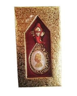 MAHARAJA Gold Coin Case with Ganpati Metal Plate Handmade Sikka Gift Box Beautiful Box Packing (without Coin) SET OF 2 PICE MAHARAJA Gold Coin Case with Ganpati Metal Plate Handmade Sikka Gift Box Beautiful Box Packing (without Coin) SET OF 2 PICE