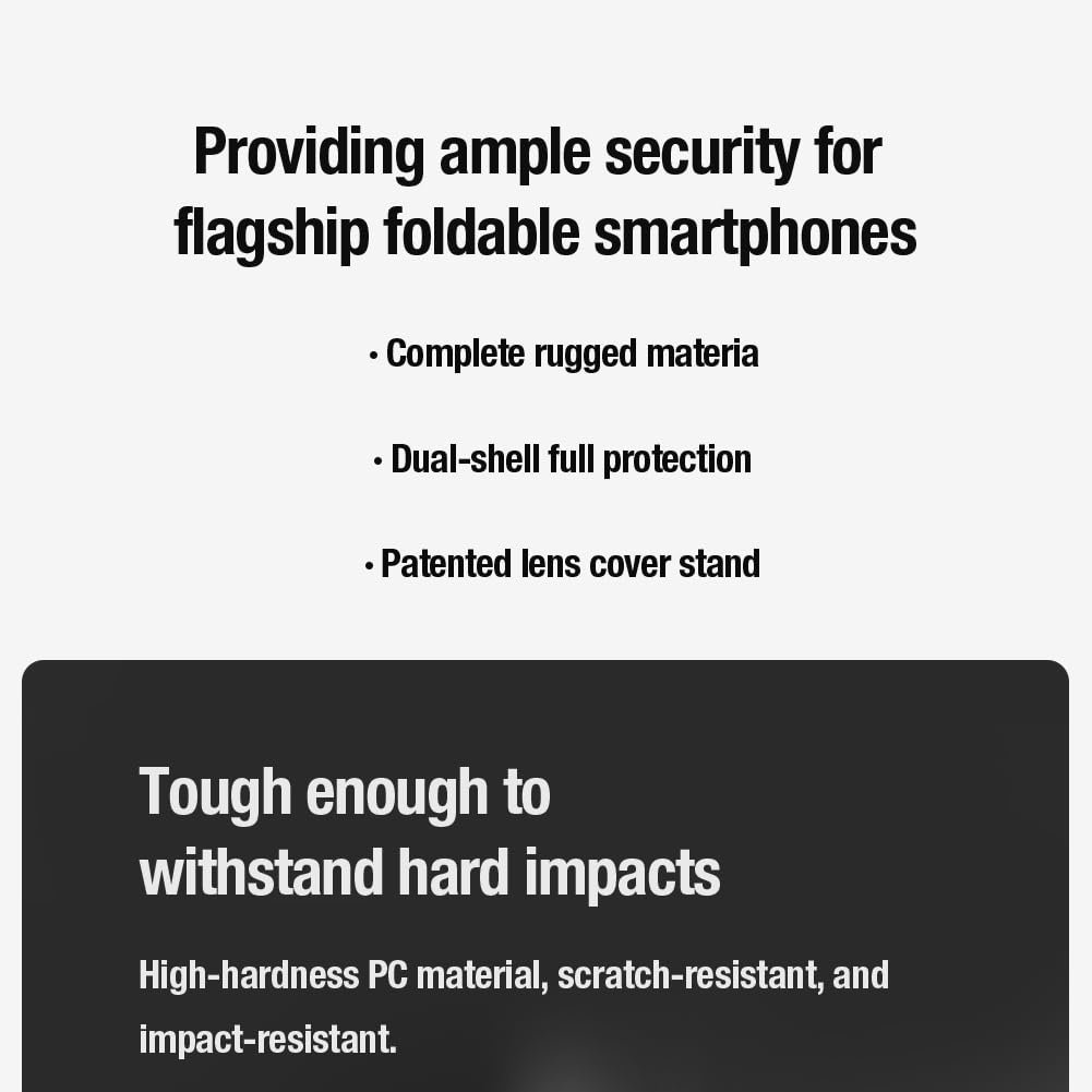 Nillkin Case for Vivo X Fold 3 Pro (8.03" Inch) Super Frosted Shield Prop Flip Style Lens Camera Protect Mobile Holder TPU + PC Wireless Charging Black Color - Image 7