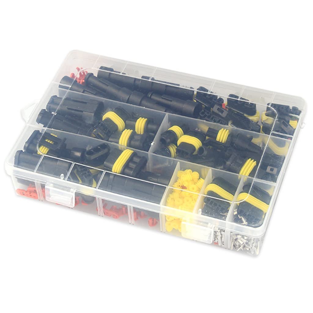 ZIBUYU� 352pcs Waterproof Car Electrical Connector Terminals Automotive Electrical Wire Connector Plug Kit 1/2/3/4 Pin Connectors Male and Female - Image 8