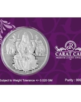 PRD CARATCAFE Pure Silver Laxmi Coin 999 Purity Coin 10 Grams Lakshmi Coins For Pooja 32 mm Size, Hallmark Certified In Gift Pack