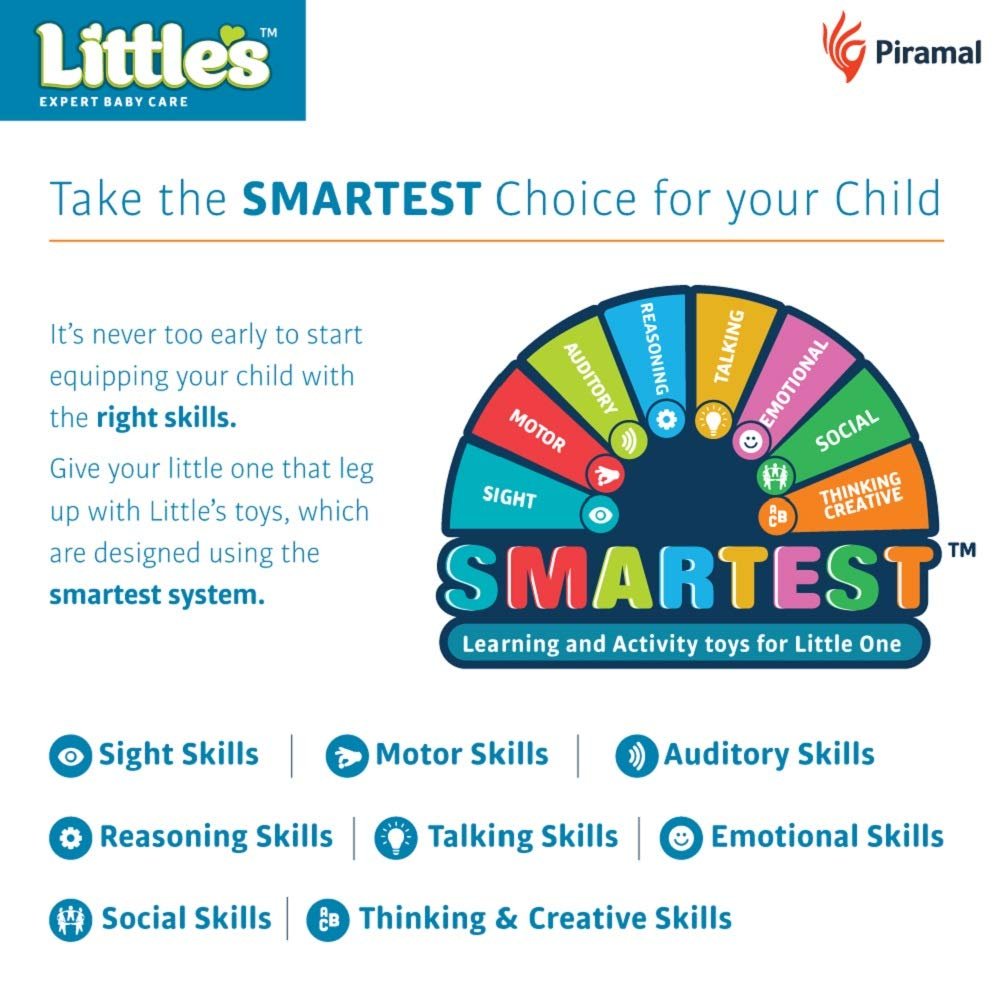 Little's Soft Plush Baby Ball with Rattle Sound (size 11 cm,M), Multi color, Softball - Image 2