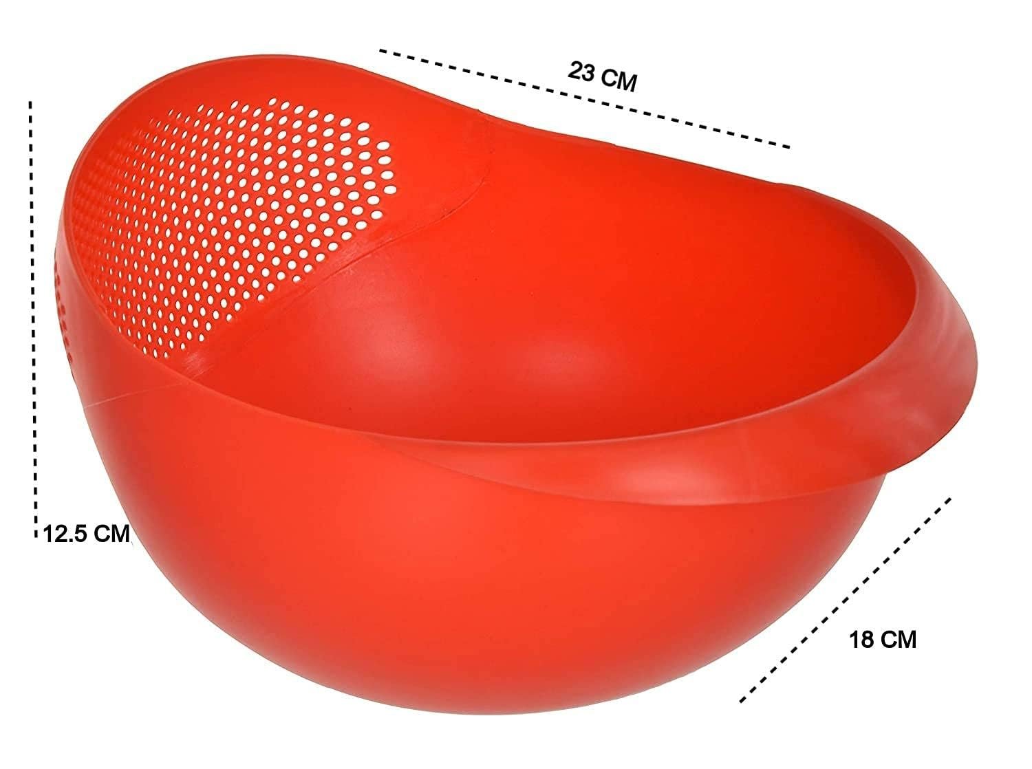 Clazkit Food Strainer Colander, Fruit Basket, Pasta Strainer, Vegetable Strainer, Kitchen Sieve, Washing Bowl, Unbreakable, (Color May Vary), Plastic - 11.3 x 18 x 24.1 Centimeters - Image 9