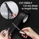 AutoBizarre Carbon Fibre High Gloss Anti Scratch Black Carbon Fiber Paint Protection Film Tape Ppf For Car Protection And Decoration – 2 Inches X 5 Meters
