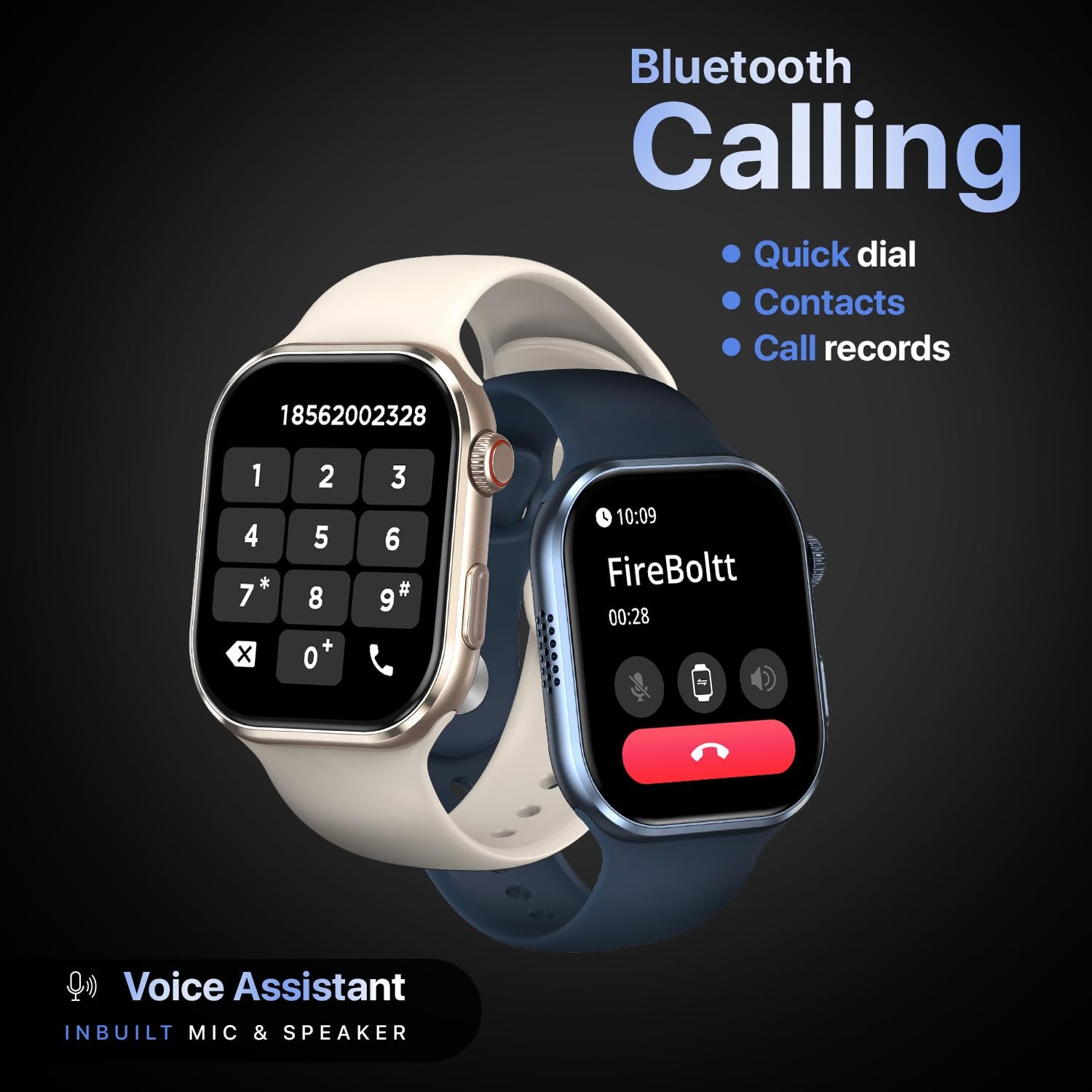 Fire-Boltt Brillia Smart Watch 2.02” AMOLED Display, Bluetooth Calling, SpO2, Heart Rate Monitor, 120+ Sports Modes, Fitness Tracker, Voice Assistant, Smart Watch for Man & Women– Champagne - Image 6