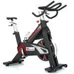 PowerMax Fitness BS-2500C Heavy Commercial Exercise Spin Bike with 24KG Flywheel, Step Less Resistance and Heart Rate Sensors for Gym Workout