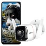 Tapo 3MP 1296p High Definition Outdoor CCTV Security Wi-Fi Smart Camera | Alexa Enabled | Weatherproof | Night Vision | 2-Way Audio | SD Storage (C310) White