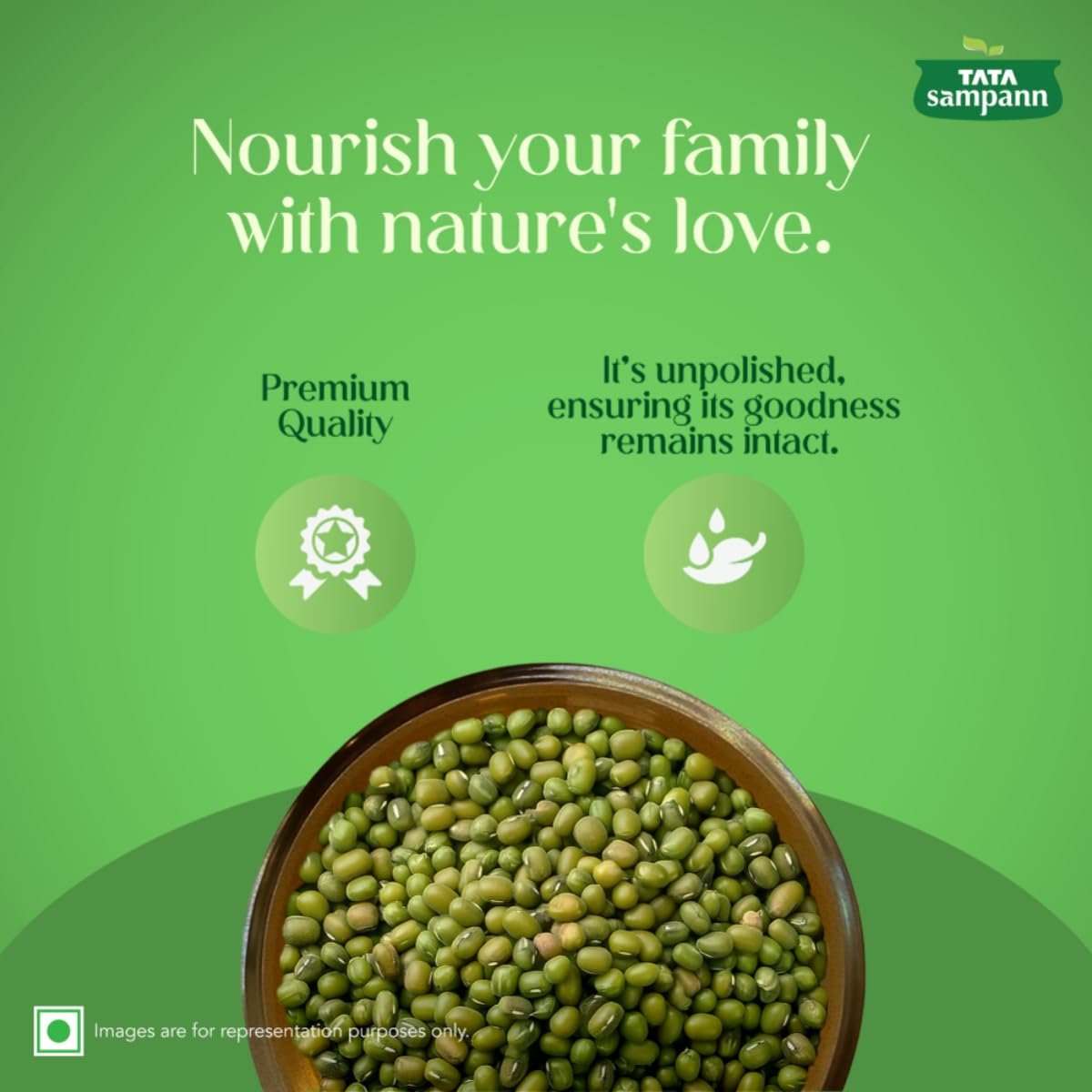 Tata Sampann Unpolished Green Moong Dal (Whole), 500gm - Image 4