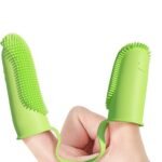 Inralimot Dog Toothbrush Cat Finger, Teeth Cleaning Set Soft Bristles for Easy Dental Care Toothbrush Suitable for Large to Small Dogs Cats and Small Pets Color: Pink or cyan,Manual, Adult