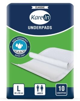 KareIn Classic Underpads, Large, 60 x 90 Cm, 10 Count, Superior Absorbency, Leak Proof, Pack of 1 KareIn Classic Underpads, Large, 60 x 90 Cm, 10 Count, Superior Absorbency, Leak Proof, Pack of 1