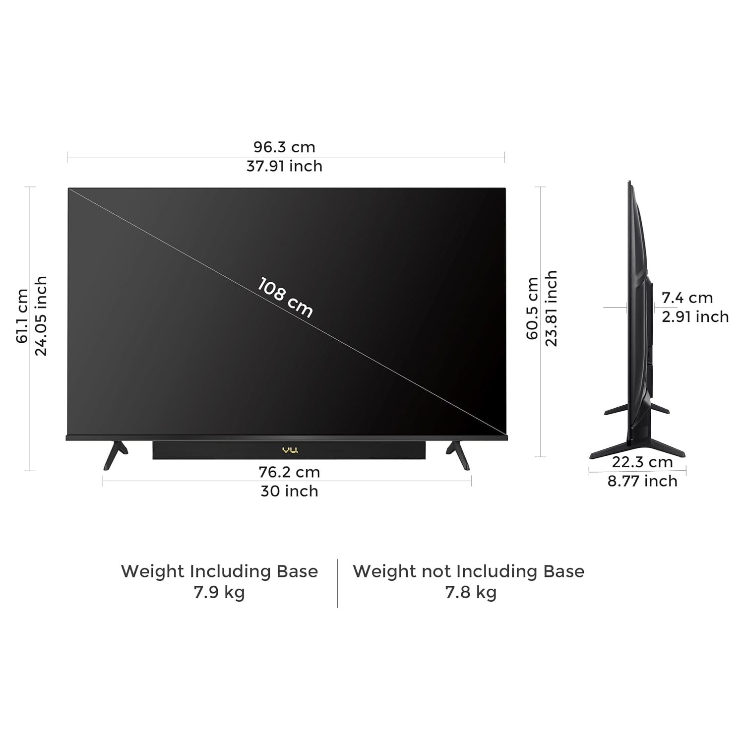 Vu 108cm (43 inches) Vibe Series 4K QLED Smart Google TV 43VIBE-DV - Image 7