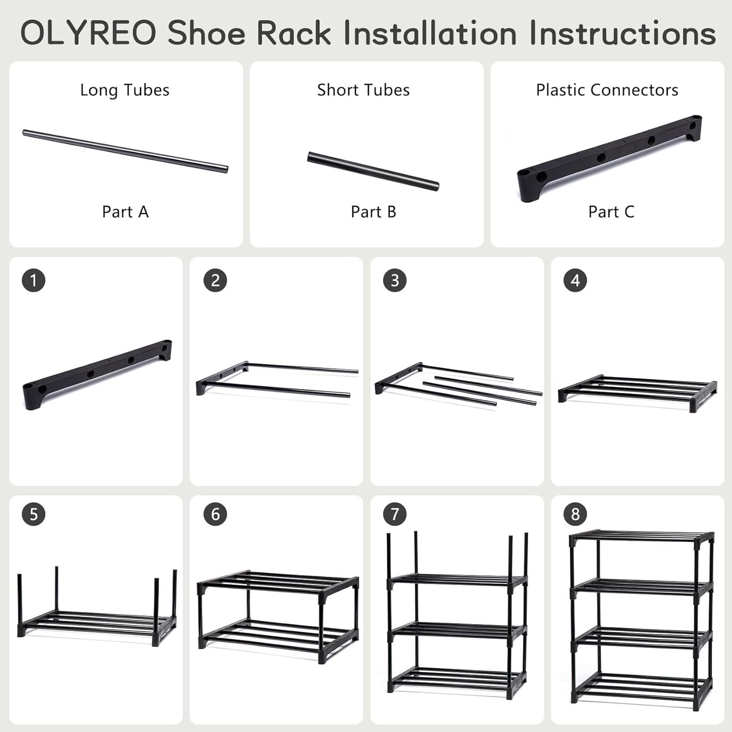 SUBEKYU 4 Tier Book Self Portable Book Shelf, Kids Books Racks for Home Plastic, Bookshelf for Home, Book Shelves, Storage Container, Book Rack for Study Room/Library/Bedroom (Black) - Image 5