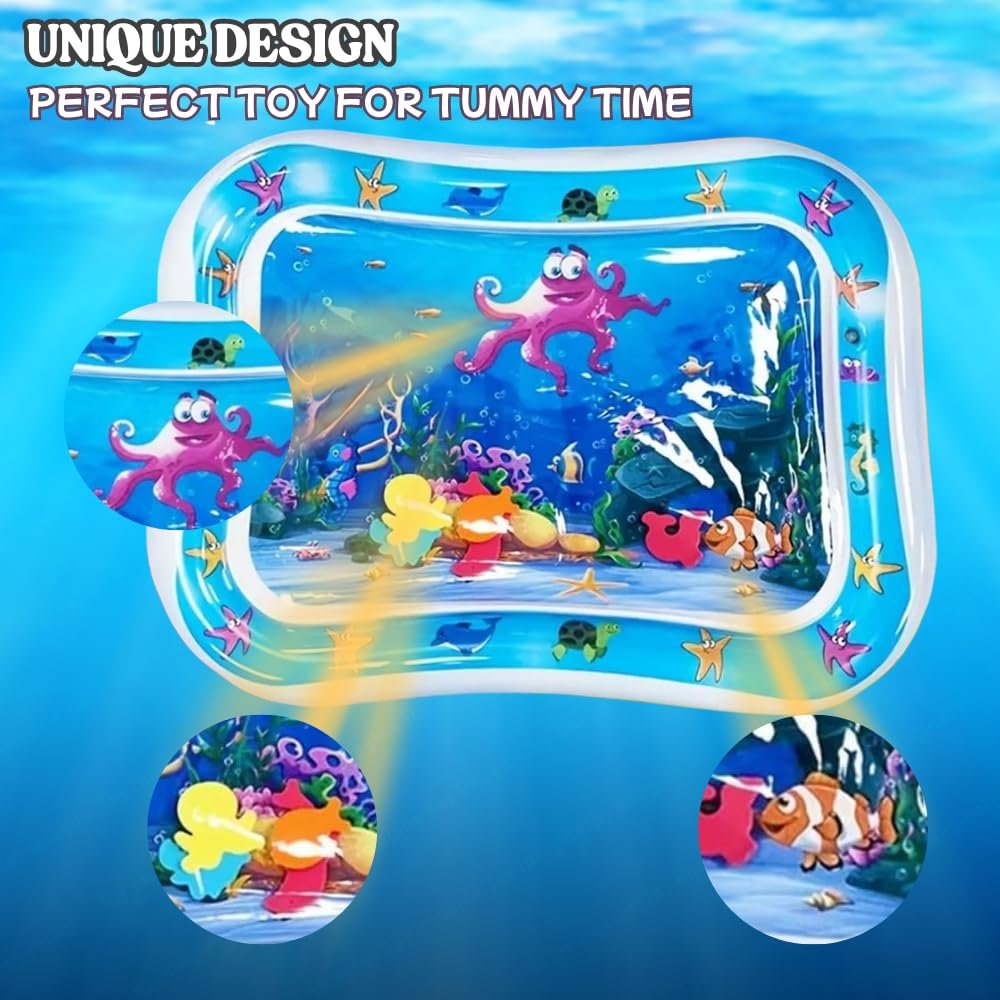 Toy Imagine Tummy Time Water Mat for Babies | Sensory Play Gym for 6-12 Months | Newborn Baby Essentials | Water-Filled Activity Mat | Baby Gifts | Pack of 1 - Image 4