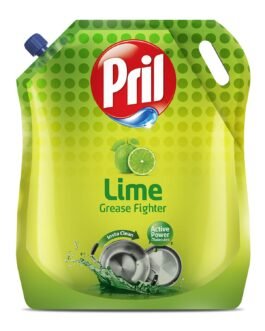 Pril Lime Liquid Dishwash Gel – 1.5 Litre Pouch | Dish Cleaning Liquid Gel with German Technology – Active Power Molecules Leaves No Residue, Grease Cleaner For All Types of Utensils
