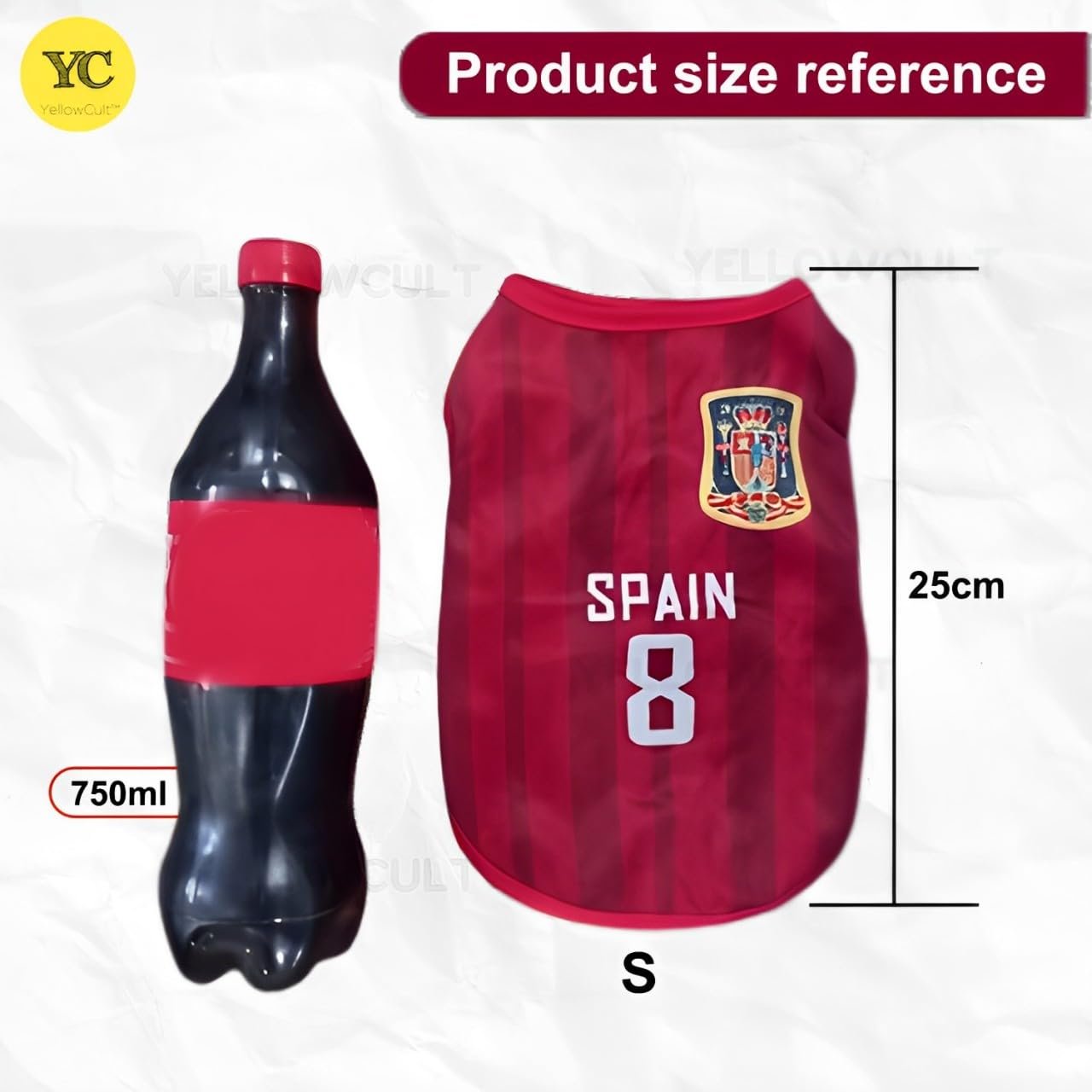 Yellowcult Cute Dog T-Shirt Clothes, Summer Sweetshirts Sporty Pet Random Design Outfit for Small Breed Dog, cat, Puppy, Kitten, Diwali, Festival, Travel, Outing, Photos(S- Any 1) - Image 5