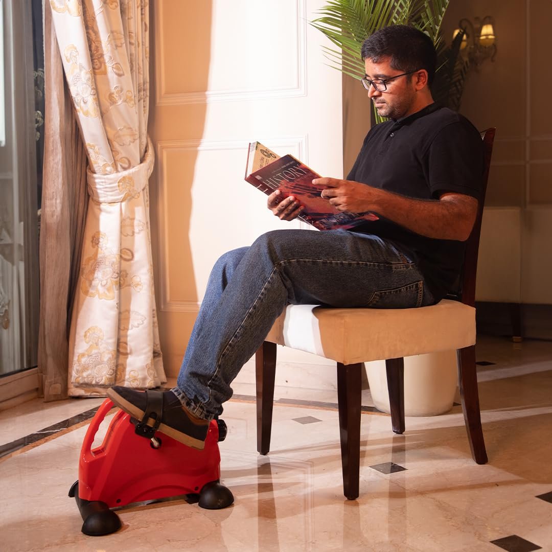 Reach Mini Bike Max Portable Cycle Bike Pedal Exerciser for Foot and Arm, Home & Gym Fitness Equipment with Adjustable Resistance & LCD Monitor - Image 5