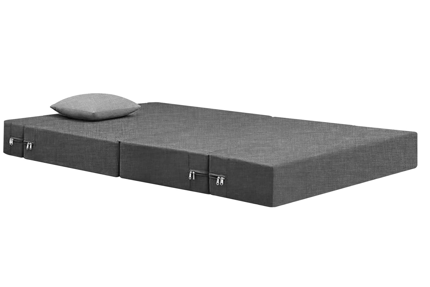 Rosebell Lightweight Easy 1-Person Sofa Cum Bed Jute Fabric- Washable Cover- Including Cushion - Size 3' X 6' Ft (Grey Color) Perfect for Home & Office for Guests - Image 7