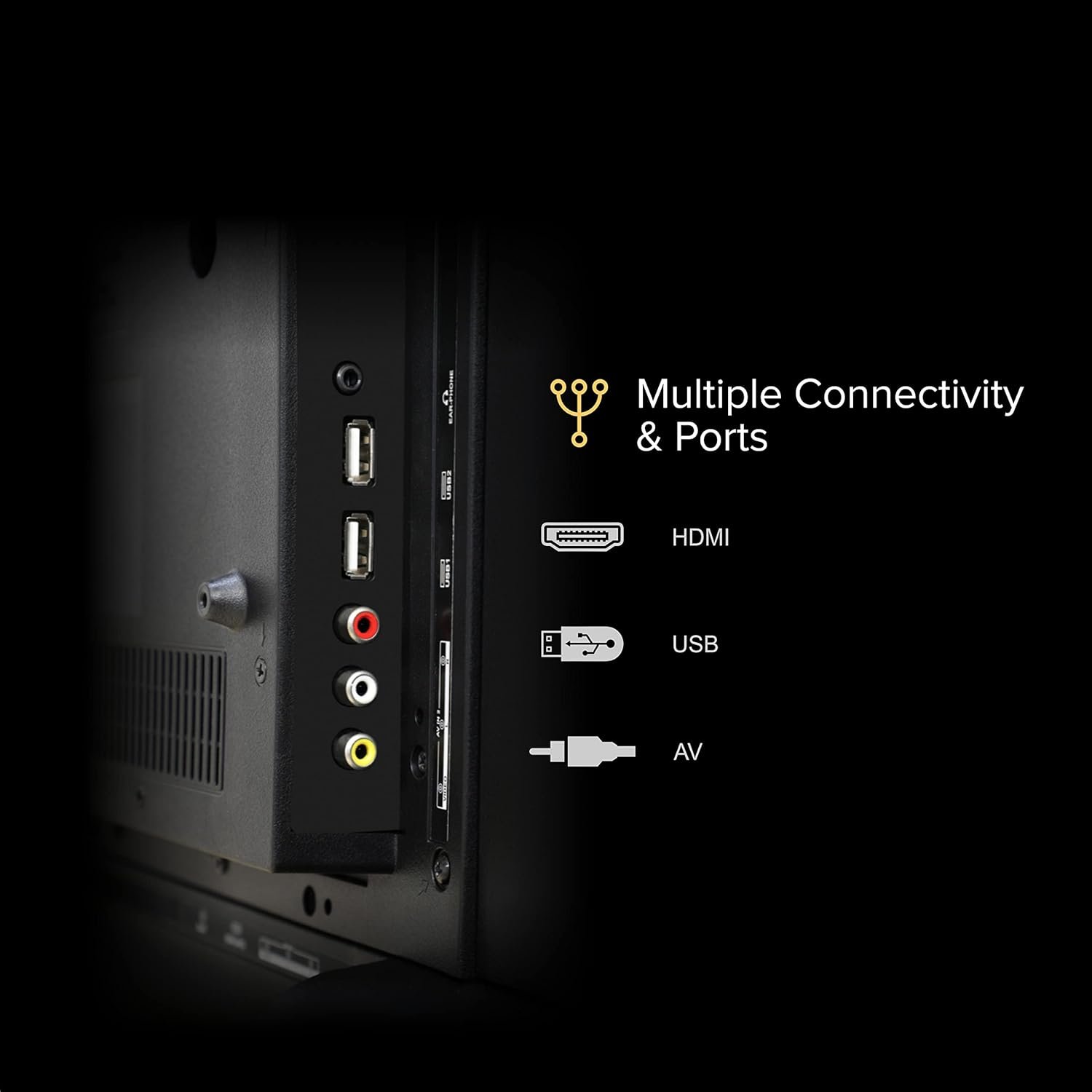 VW 80 cm (32 inches) Frameless Series HD Ready LED TV VW32A (Black) - Image 4