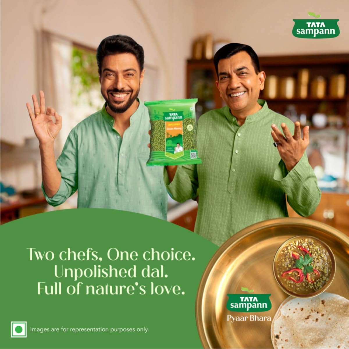 Tata Sampann Unpolished Green Moong Dal (Whole), 500gm - Image 2