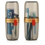 Boniry Travel Toothbrush Holder | Square & Round Shape Toothbrush Holder | Ideal for for Home, Outdoor Hiking, and Camping | Leak Proof Design and Durable Material