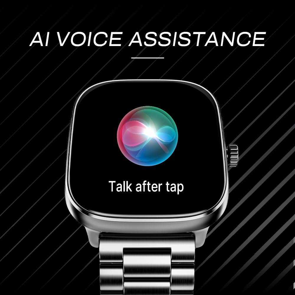 Noise New Macro Smart Watch with 2.0” HD Display,Metallic Finish BT Calling, Functional Crown, 7 Days Battery Life, Sleep Tracking, 200+ Watch Faces (Elite Black) - Image 5