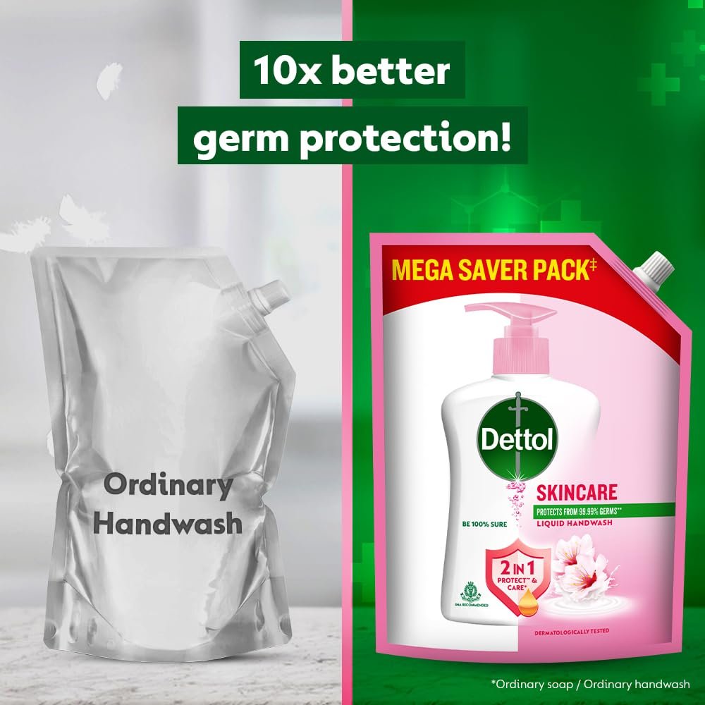 Dettol Liquid Handwash Refill – Skincare Hand Wash- 1350ml | pH Balanced | 10x Better Germ Protection - Image 4