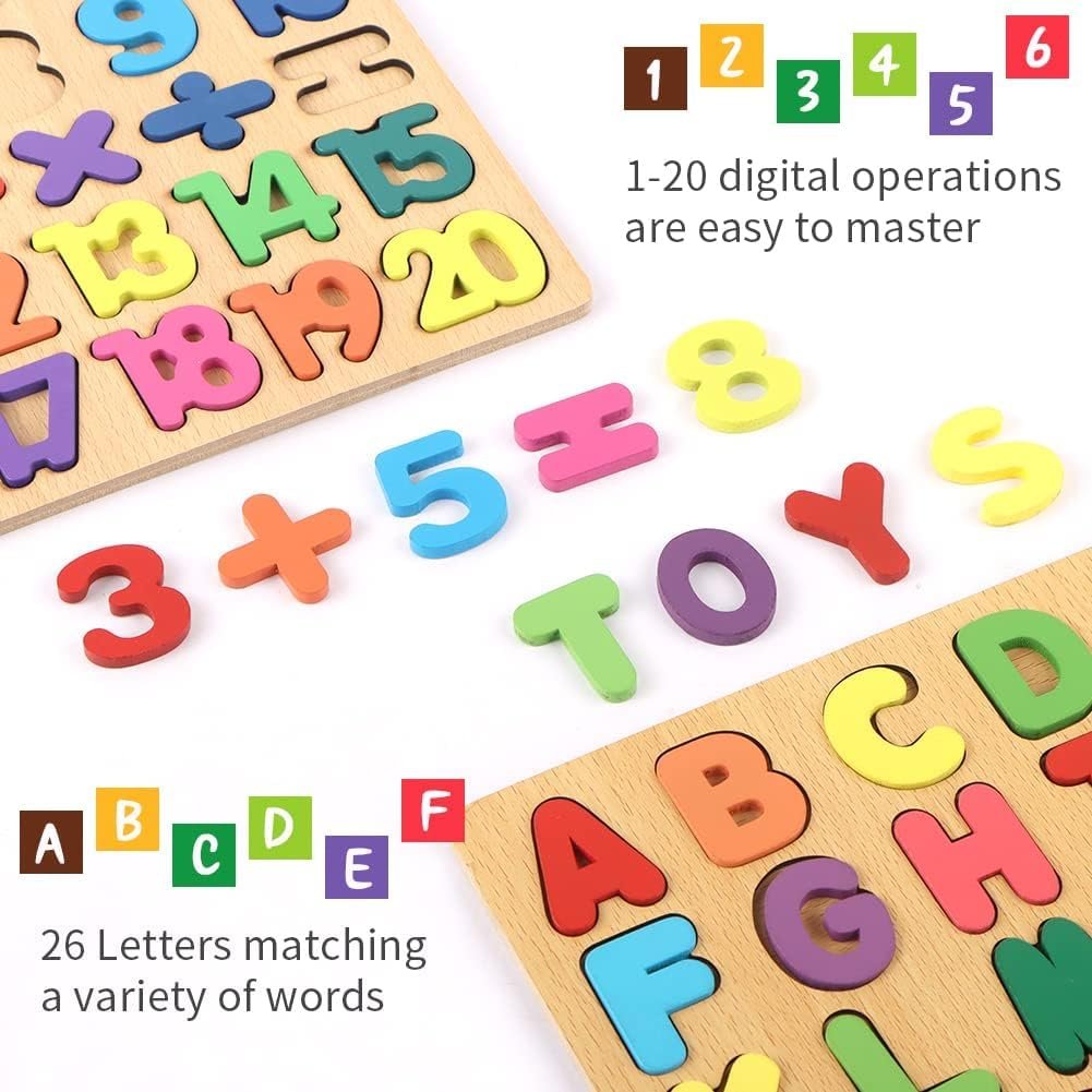 Niwlix Wooden Learning Educational Board for Kids, Puzzle Toys for 2+ Years Old Boys & Girls Educational Toys for Toddlers & Preschoolers, ABCD for Kids(Alphabets, Numbers & Shapes) - Image 5