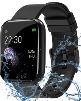 MARVIK Smart Watch for Kids, Men, Boys, Girls, and Women, D20 Plus 2025, Latest for Android and iOS Phones, IP68 Waterproof with Daily Activity Tracker, Heart Rate Sensor, Sleep Monitor Watch – Black