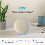 Amazon Echo (4th Gen) | Premium sound powered by Dolby and Alexa (White)