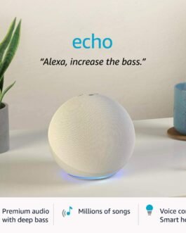 Amazon Echo (4th Gen) | Premium sound powered by Dolby and Alexa (White)