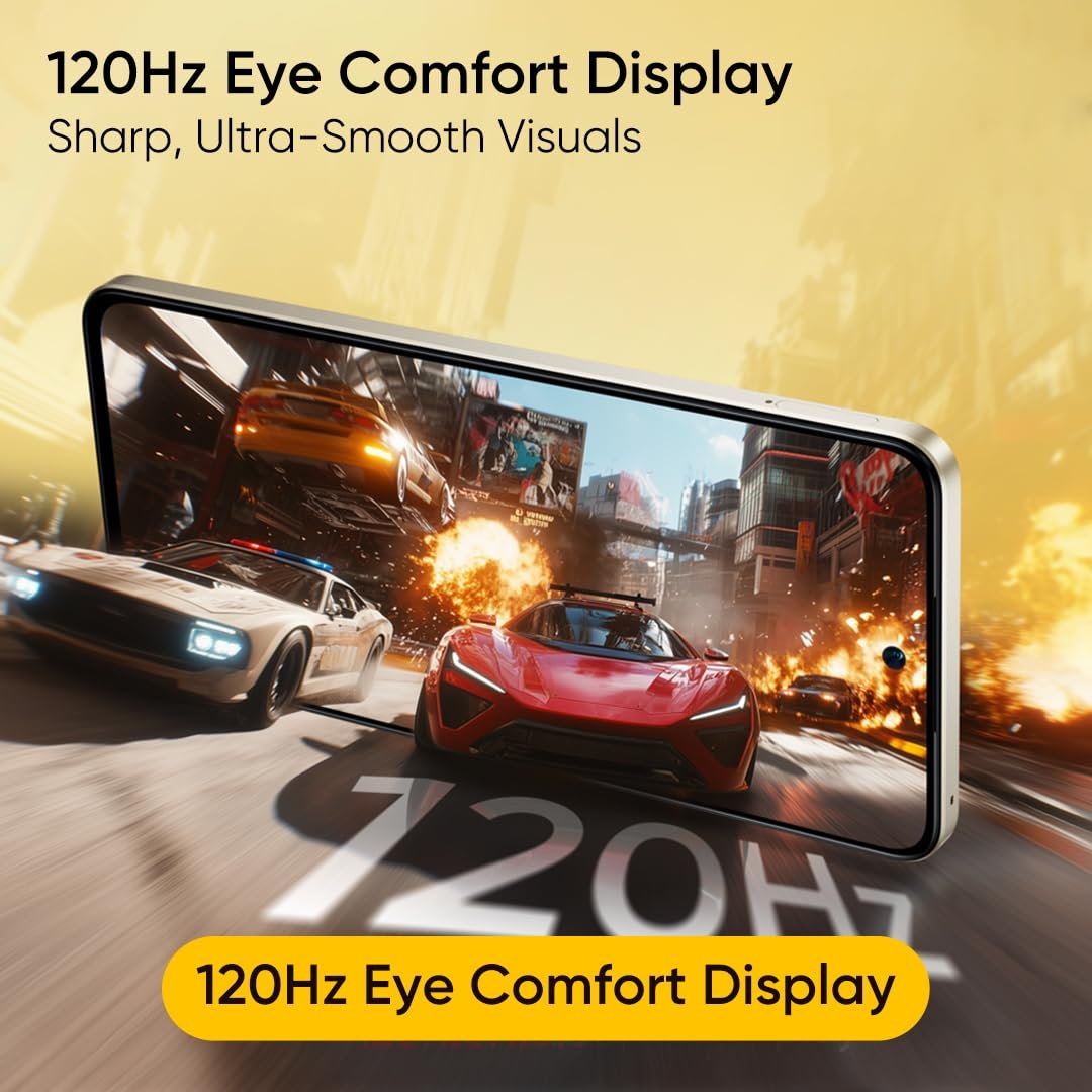 realme NARZO 80x 5G (Sunlit Gold,8GB+128GB) | | Dimensity 6400 5G Chipset | 6000mAh Long-Lasting Battery | 45W Fast Charge | 120Hz Eye Comfort Display | IP69 Top-Tier Waterproof - Image 7