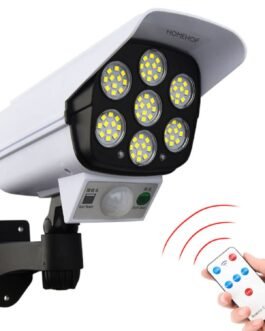 Homehop Solar Light Outdoor 77 Led Motion Sensor Security Camera Shaped Wall Lamp, Waterproof, Rotatable for Home, Outdoor, Garden with Remote Control.(ABS)