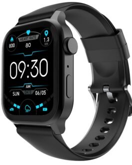 Fire-Boltt Rise Smart Watch with 1.85” HD Display, Metal Body, Bluetooth Calling, AI Voice Assistant, 120 Sports Modes, SpO2 & Heart Rate Monitor, Smart Watch for Man & Women – Black