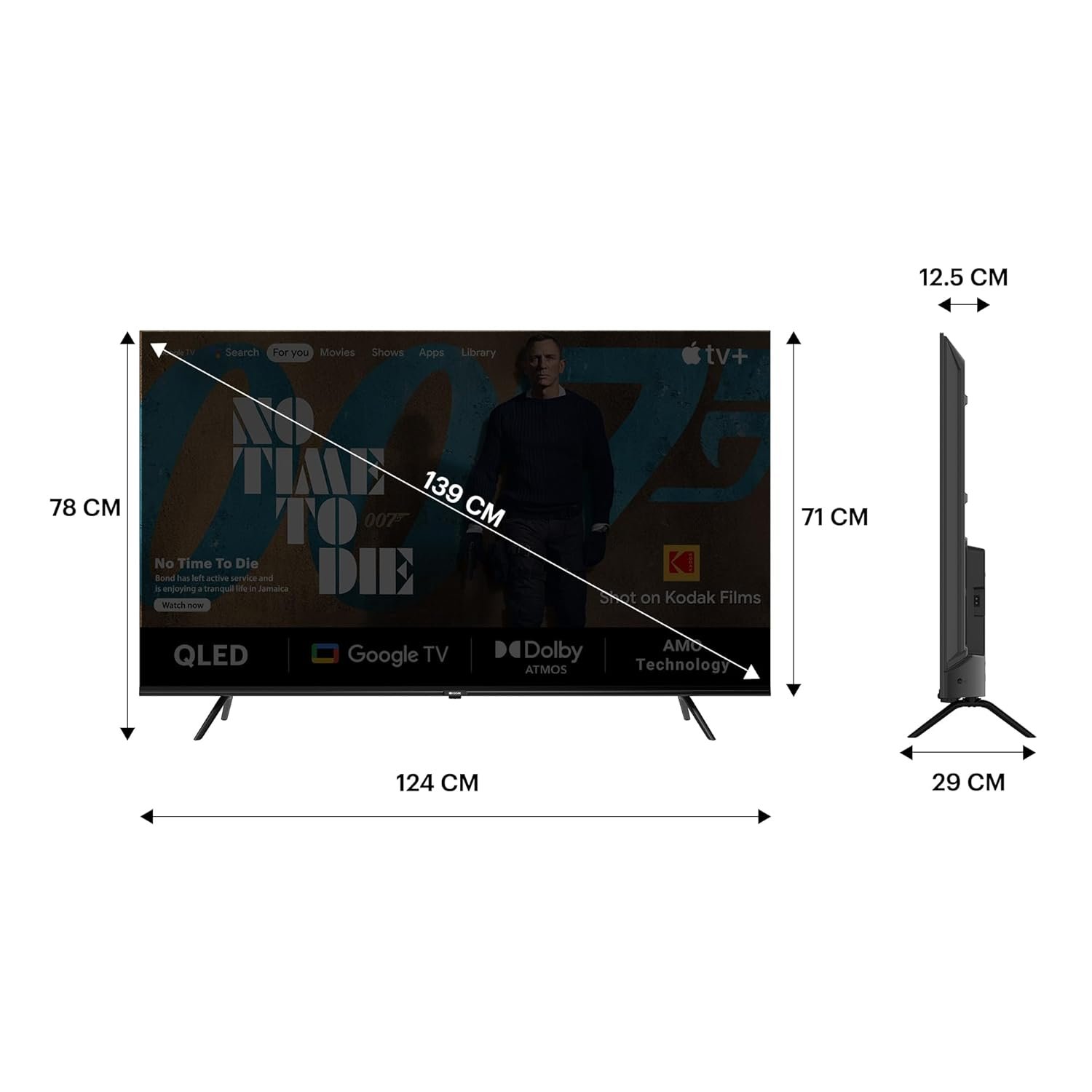 Kodak 139 Cm (55 Inches) Matrix Series 4K Ultra Hd Smart QLED Google Tv 55Mt5022, Black - Image 6