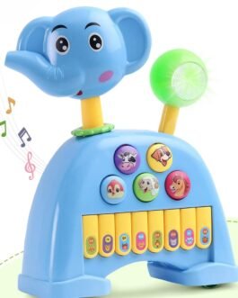Storio Musical Light & Sound Elephant Piano with 5 Modes of Animal Sound (Colour May Vary)| Soothing Melodies| Interactive Modes| Spinning Wheel| Ideal Gifting Option Storio Musical Light & Sound Elephant Piano with 5 Modes of Animal Sound (Colour May Vary)| Soothing Melodies| Interactive Modes| Spinning Wheel| Ideal Gifting Option