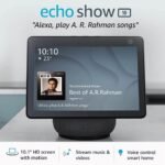 Amazon Echo Show 10 – Premium smart speaker with 10.1″ HD screen, 13 MP camera, Bluetooth and Alexa (Black)