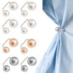 TecoKart® 8pcs Artificial Pearl Brooch Saree Pin for Pleats Anti-Exposure Neckline Safety Pins HiJab Pin for Women Girls Clothing Size Alteration Clothing Accessories for Women