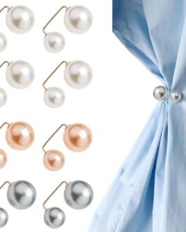 TecoKart® 8pcs Artificial Pearl Brooch Saree Pin for Pleats Anti-Exposure Neckline Safety Pins HiJab Pin for Women Girls Clothing Size Alteration Clothing Accessories for Women