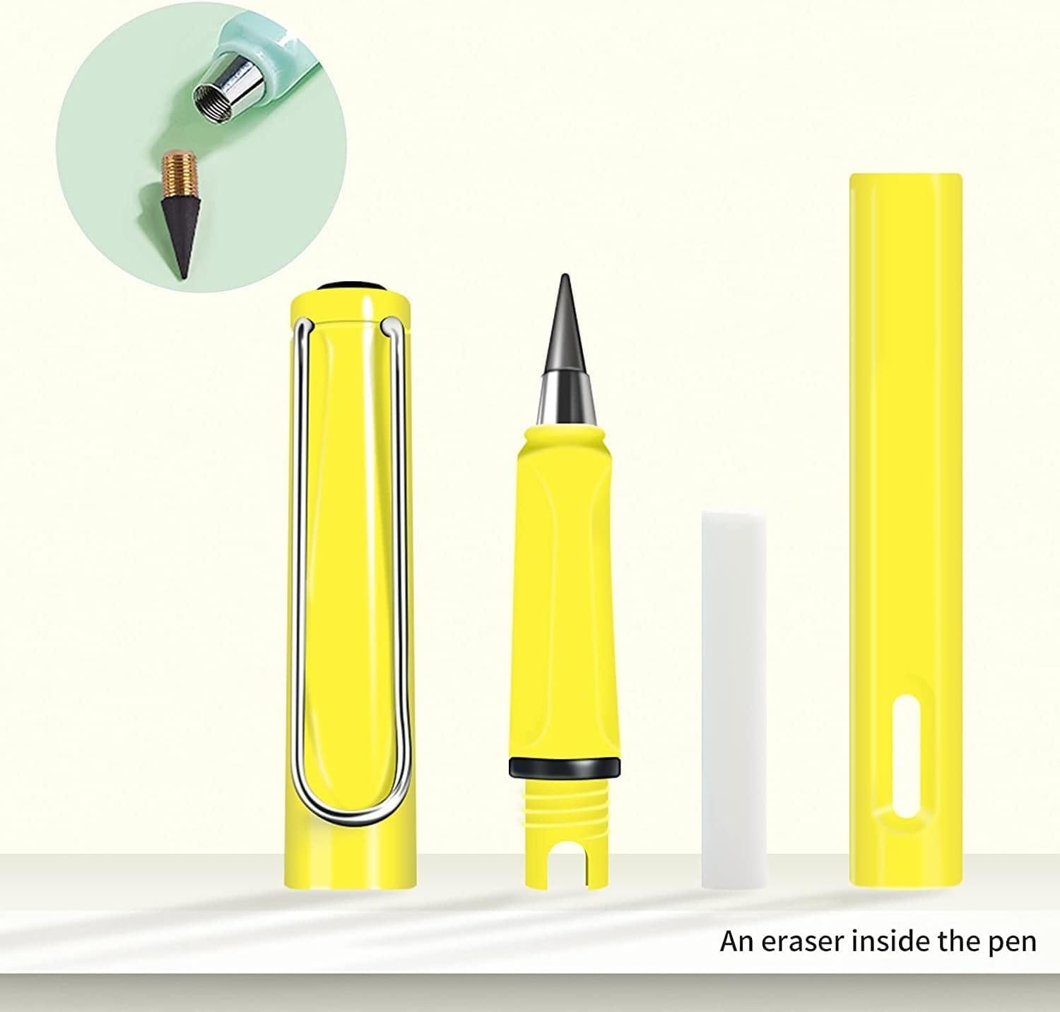 SHUTTLE ART 2pcs Eternal Inkless Pencil, Permanent No Sharpening, Everlasting Writing Pen for Children School Artists Sketch Drawing, Grey - Image 10