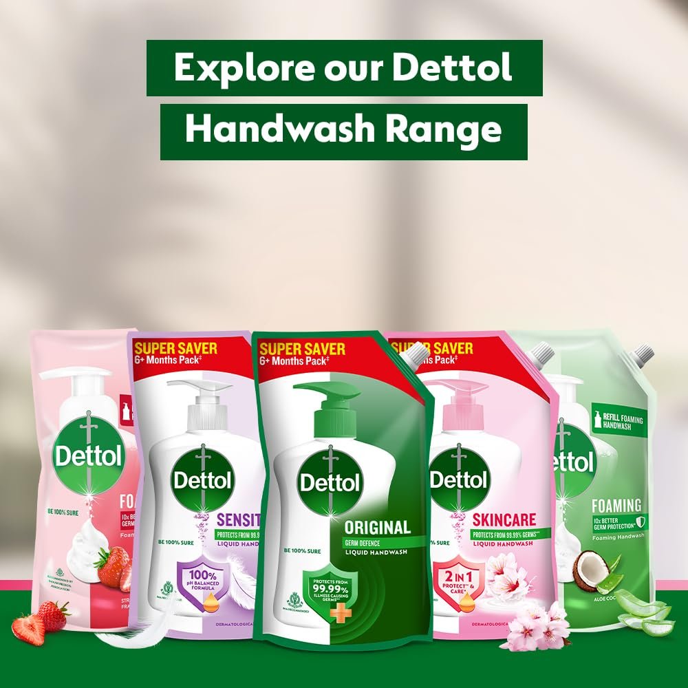 Dettol Liquid Handwash Refill – Skincare Hand Wash- 1350ml | pH Balanced | 10x Better Germ Protection - Image 11