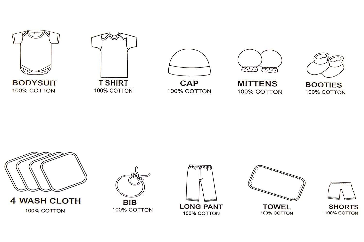 EIO Unisex Kids Cotton Solid Clothing Gift Set -13 Pieces - Image 4