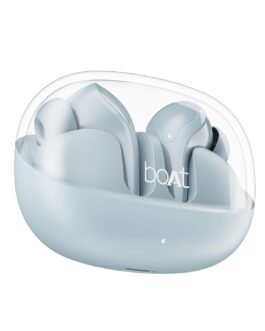 boAt Airdopes 311 Pro, 50HRS Battery, Fast Charge, Dual Mics ENx Tech, Transparent LID, Low Latency, IPX4, IWP Tech, v5.3 Bluetooth Earbuds, TWS in Ear Earbuds Wireless Earphones with mic (Dusk Blue)