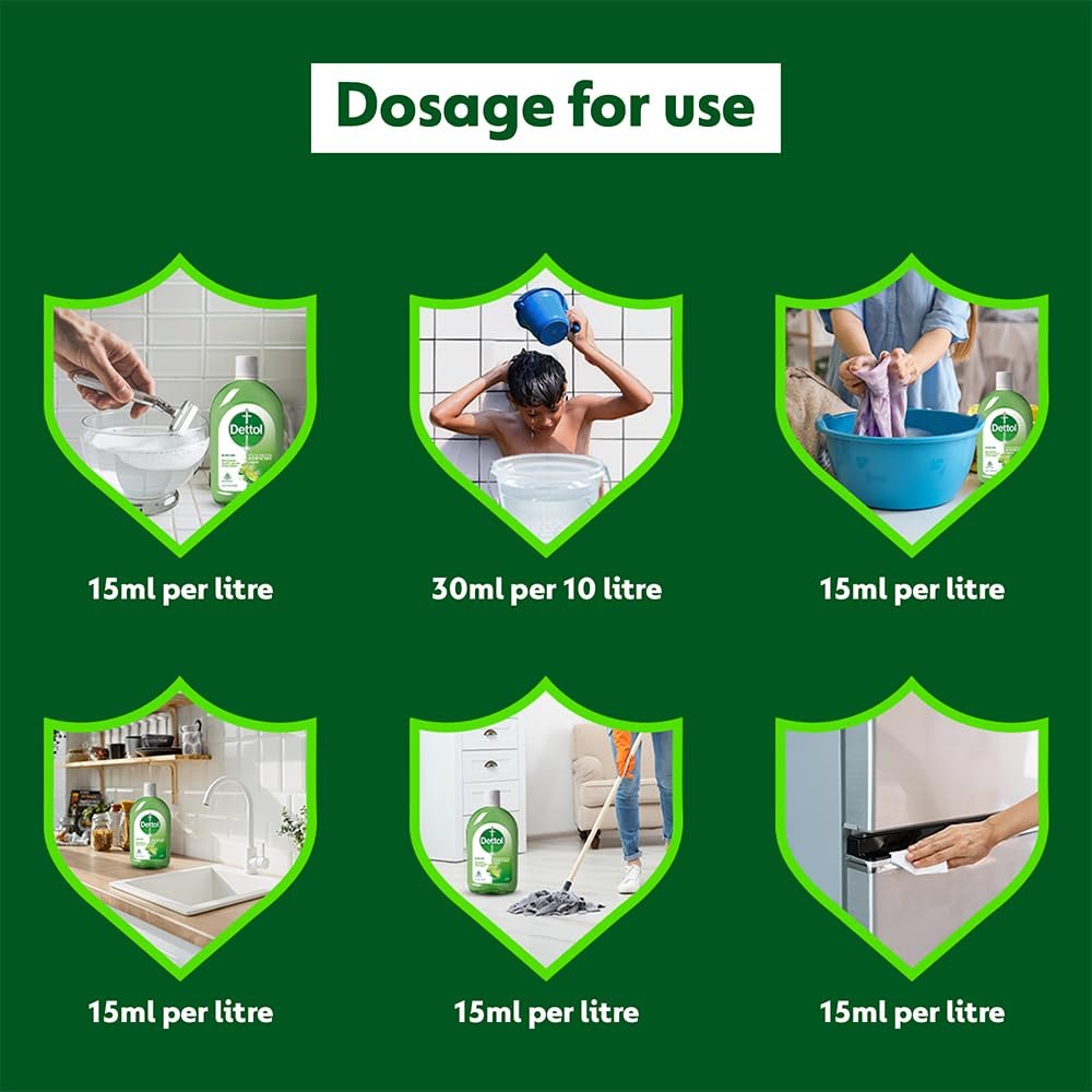 Dettol Liquid Disinfectant for Floor Cleaner, Surface Disinfection , Personal Hygiene (Lime Fresh , 1L) - Image 11