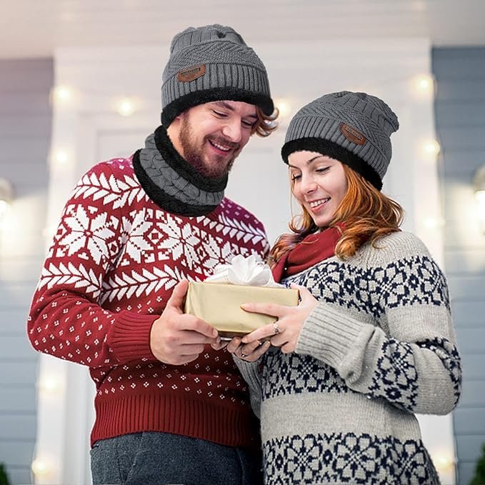 Fitness Mantra® Sports Winters Cap & Muffler for Men & Women| Beanie Cap| 1 Set| (Multicolor) - Image 6