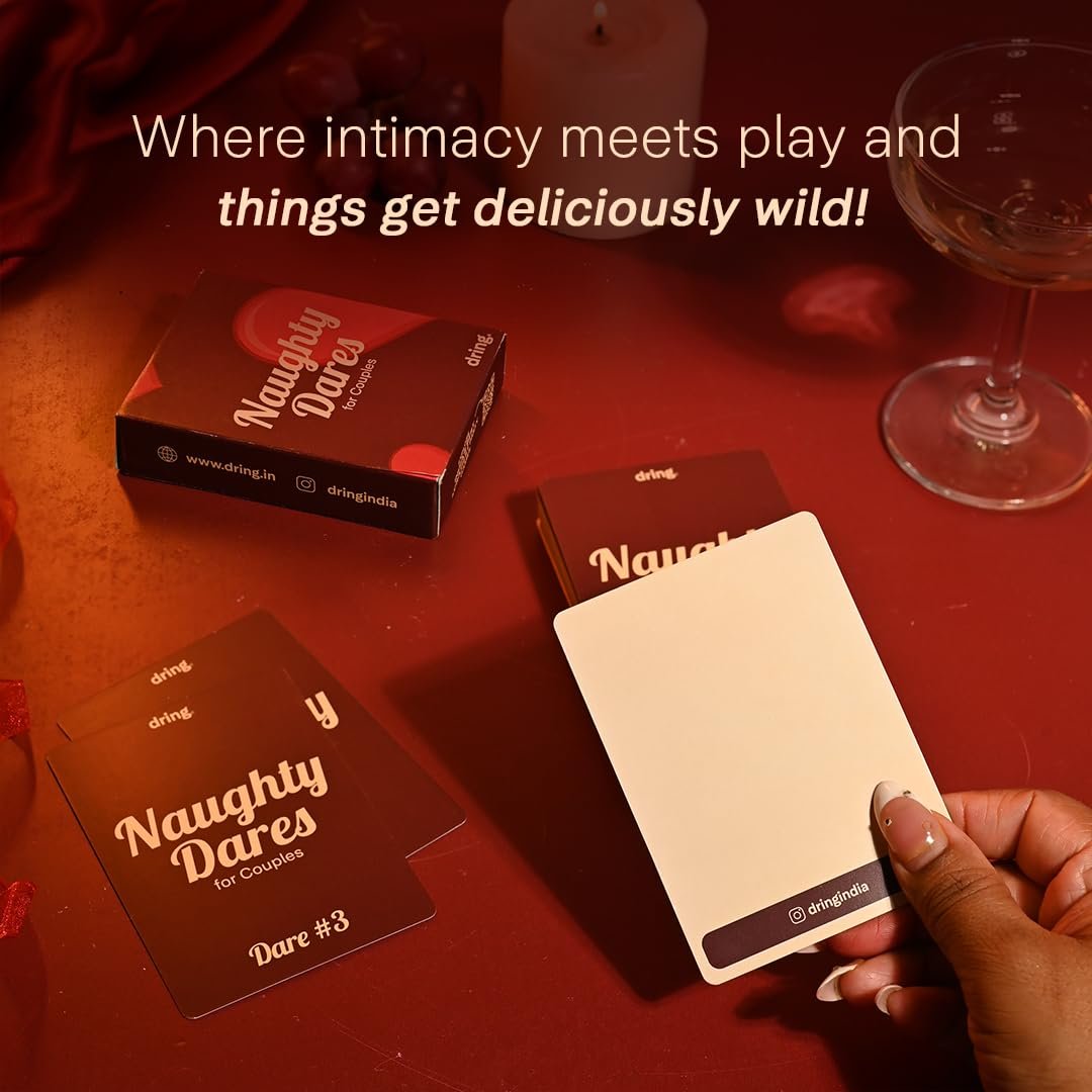 Dring Naughty Dares for Couples | 48 Cards, Adult, Exciting Categories | Dare Based Action Couple Card Game | Date Night, Anniversary Gift, Romantic Gift - Image 6