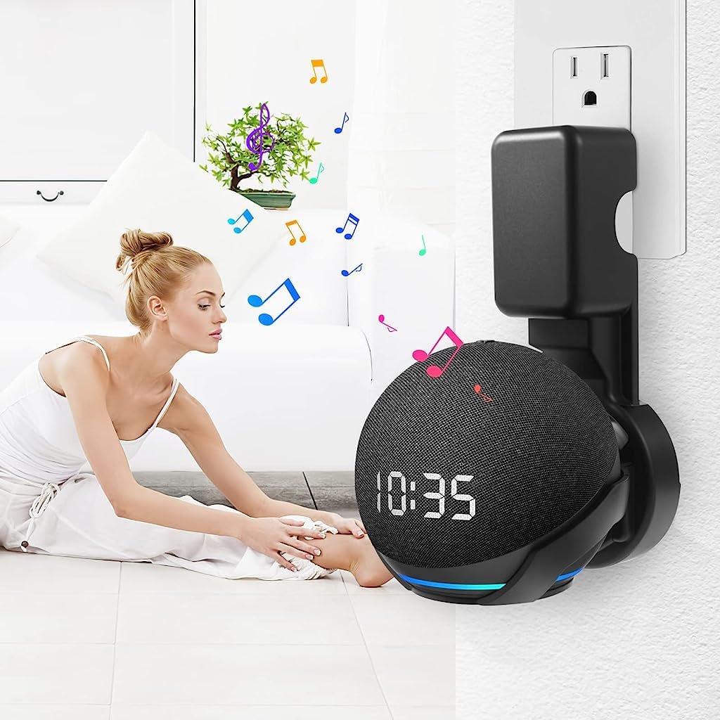 ZORBES® Wall Mount for Alexa Echo Dot 5th Generation, Space-Saving Solution with Cable Management Wall Holder for Alexa Echo Dot 5th Generation, Alexa Echo Dot Accessories (Black, Holder Only) - Image 7